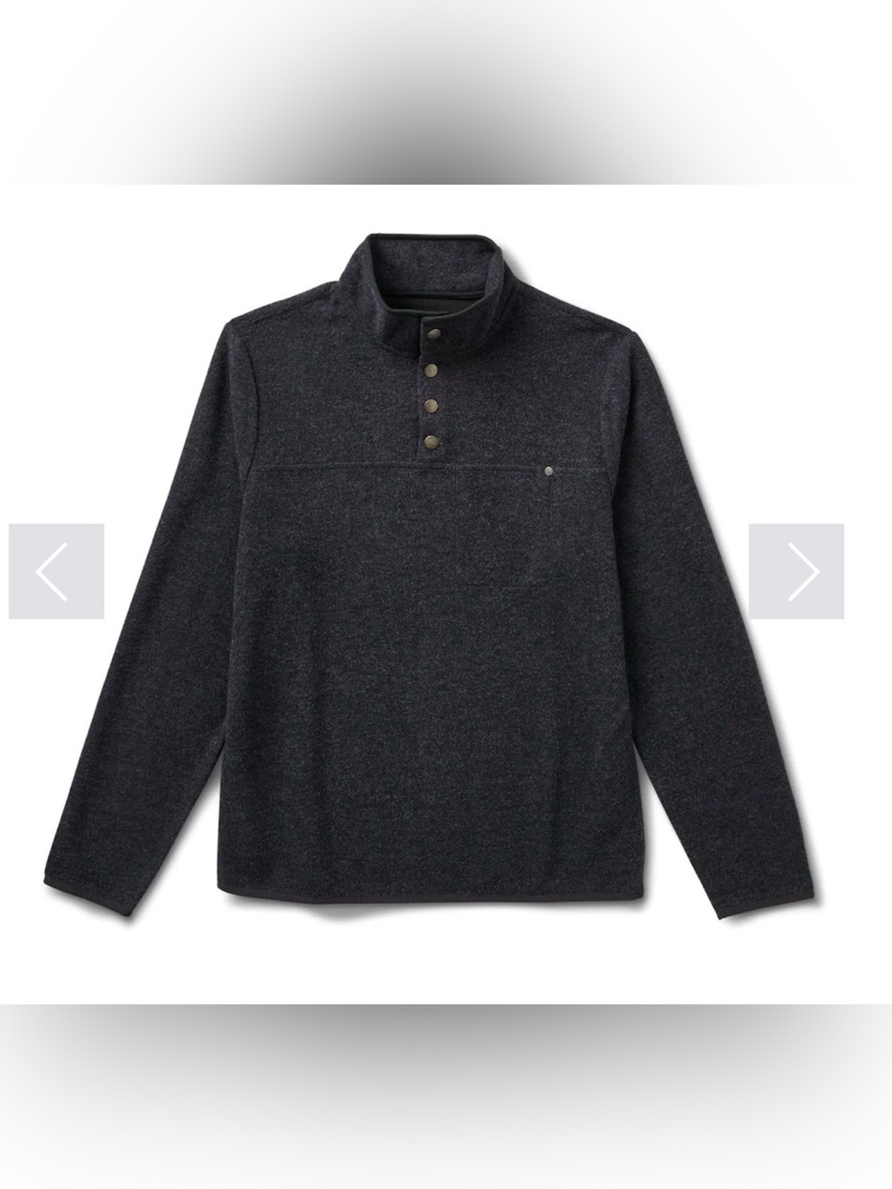 VUORI Size M Men's Venice Wool Pullover INK HEATHER Gray